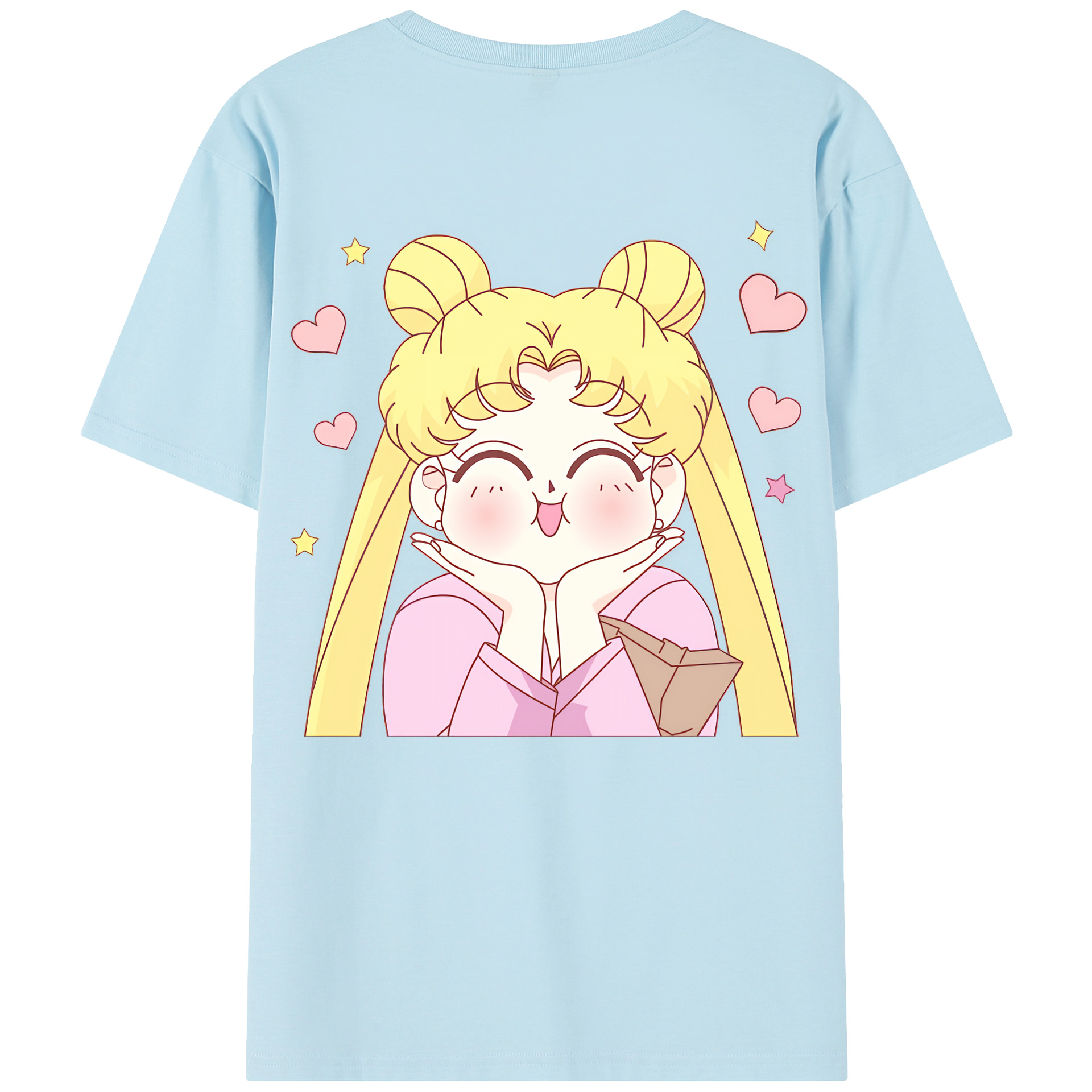 （画像用） 美少女戦士セーラームーン 愛野 美奈子 あいの みなこ Sailor Moon Aino Minako 綿100％半袖Tシャツ（背面プリント）